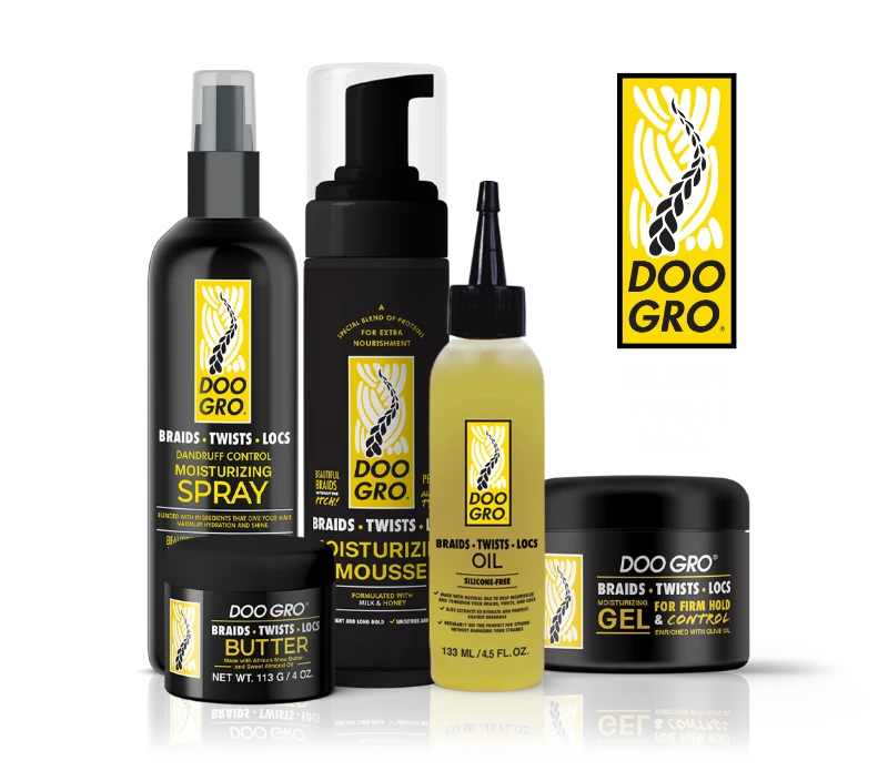 Doo Gro Braids, Twists, Locs family of products.